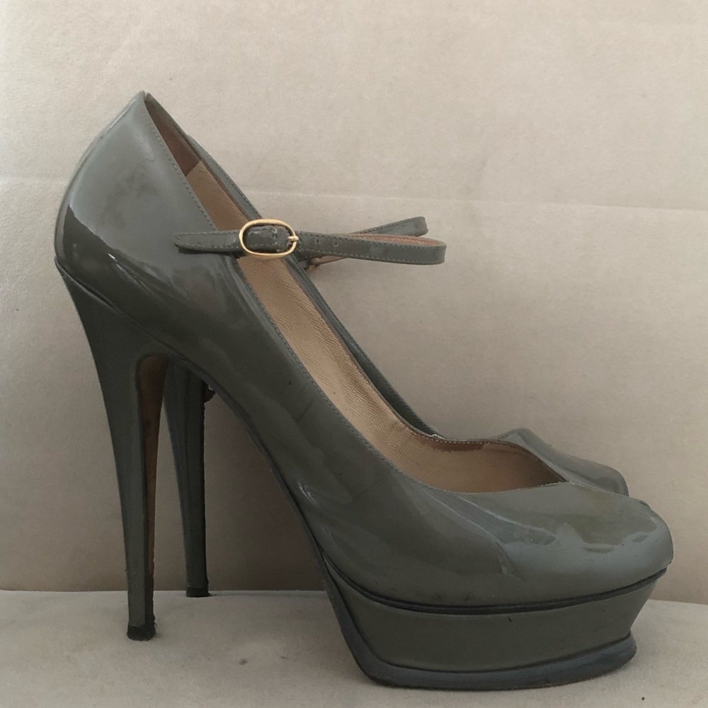YSL Tribute Mary Jane Patent Leather Pumps